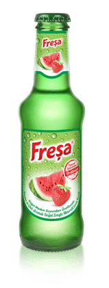 Freşa Watermelon Strawberry Flavored Natural Mineral Rich Carbonated Drink 200 ml