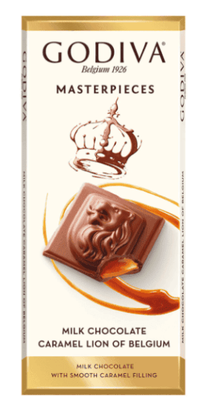 Godiva Chocolate Milk Caramel Tablet Lion 86 gr