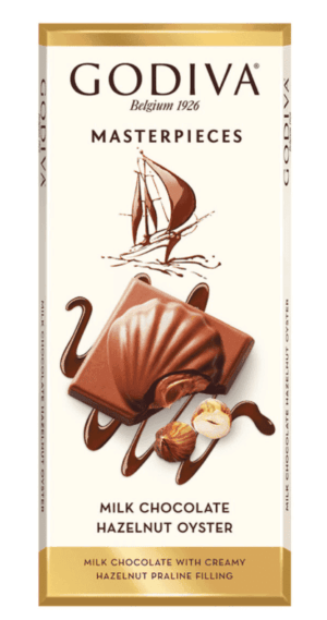 Godiva Chocolate Milk Chocolate Hazelnut Oyster 83 gr